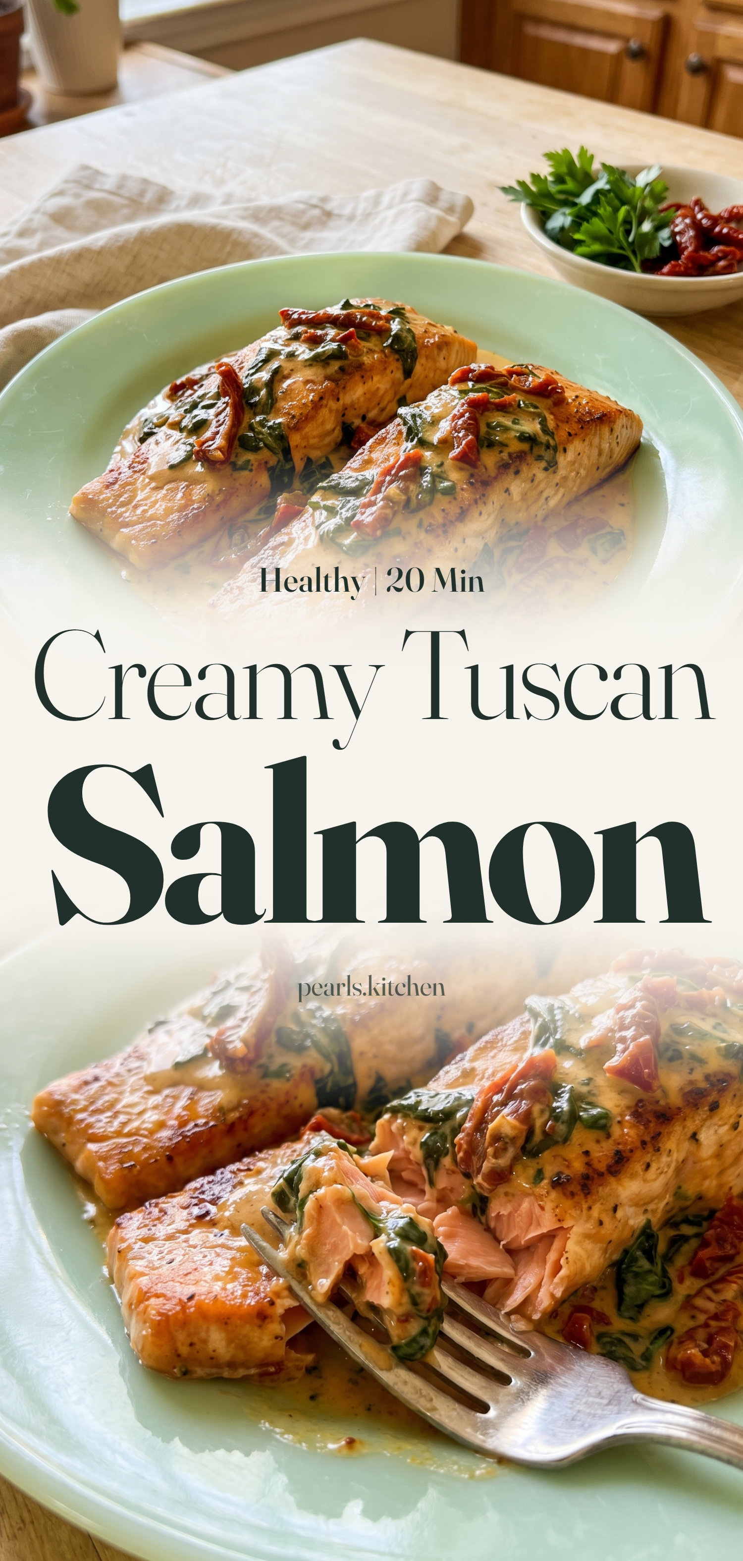 Creamy Tuscan Salmon - pin this recipe