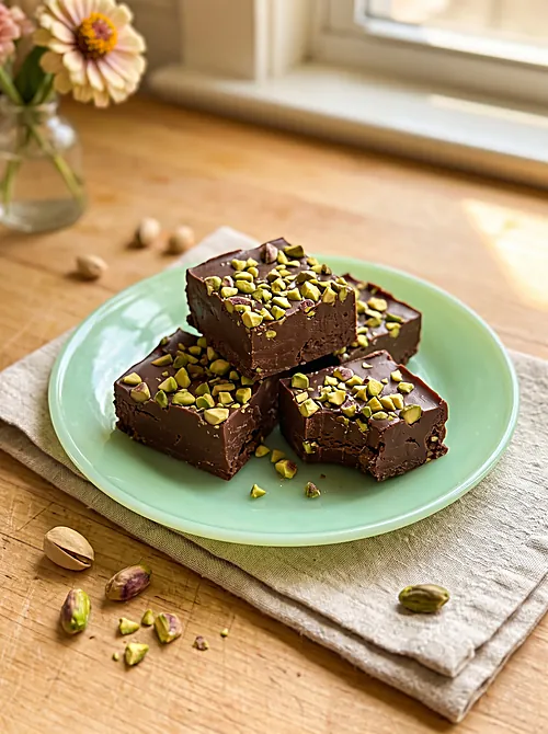 Chocolate Pistachio Fudge