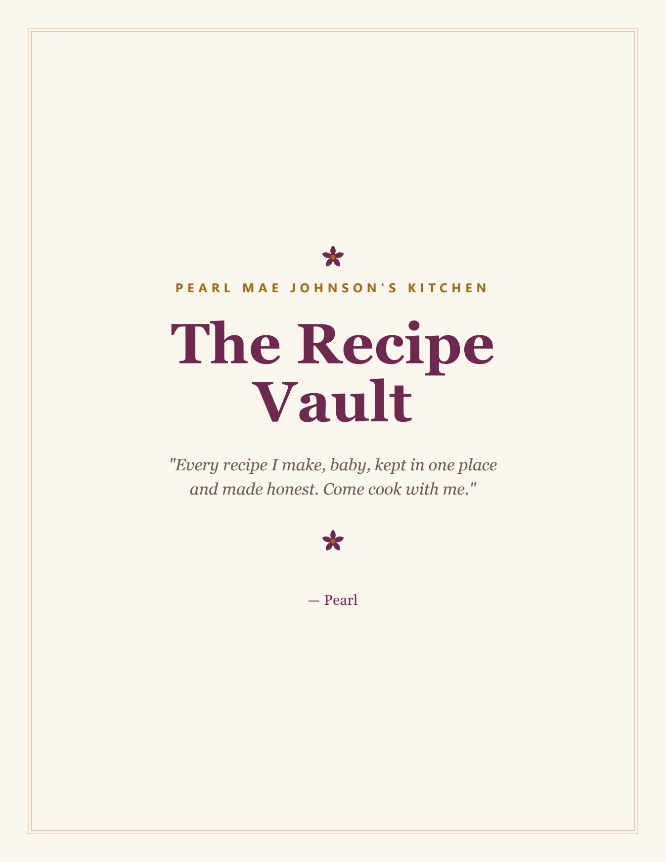 The Recipe Vault